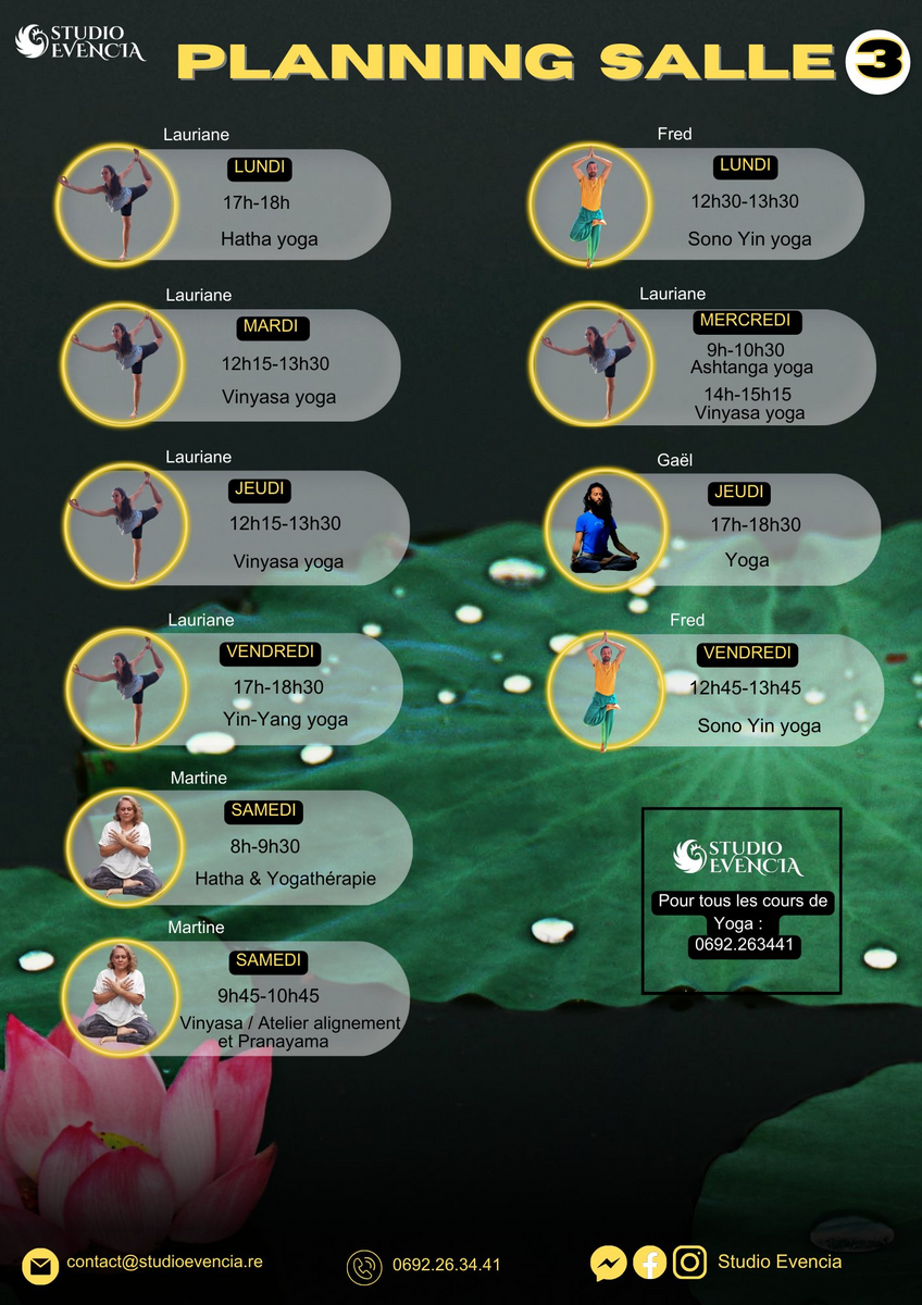 Planning Salle 3 — Yoga et Bien-être